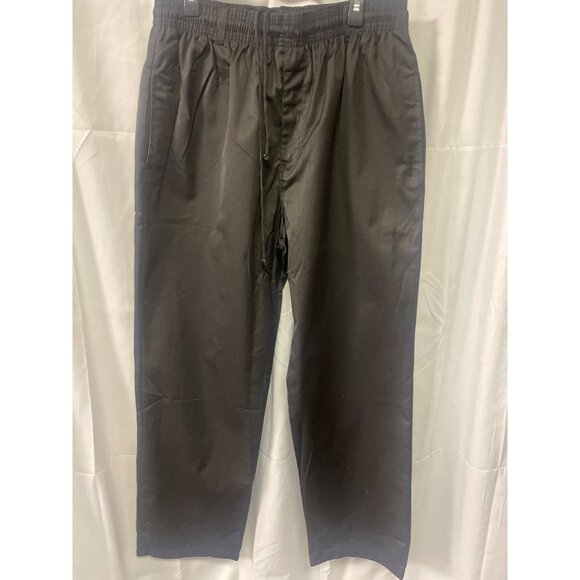 New Chef Men's Black Elastic Waist drawstring Pants Size 3X-34L SKU 2161 - Picture 1 of 5